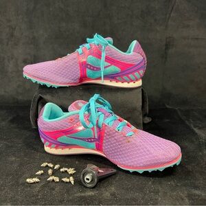 Saucony Velocity 5 Womens Spikes Track Running Racing Shoes Cleats Size 7